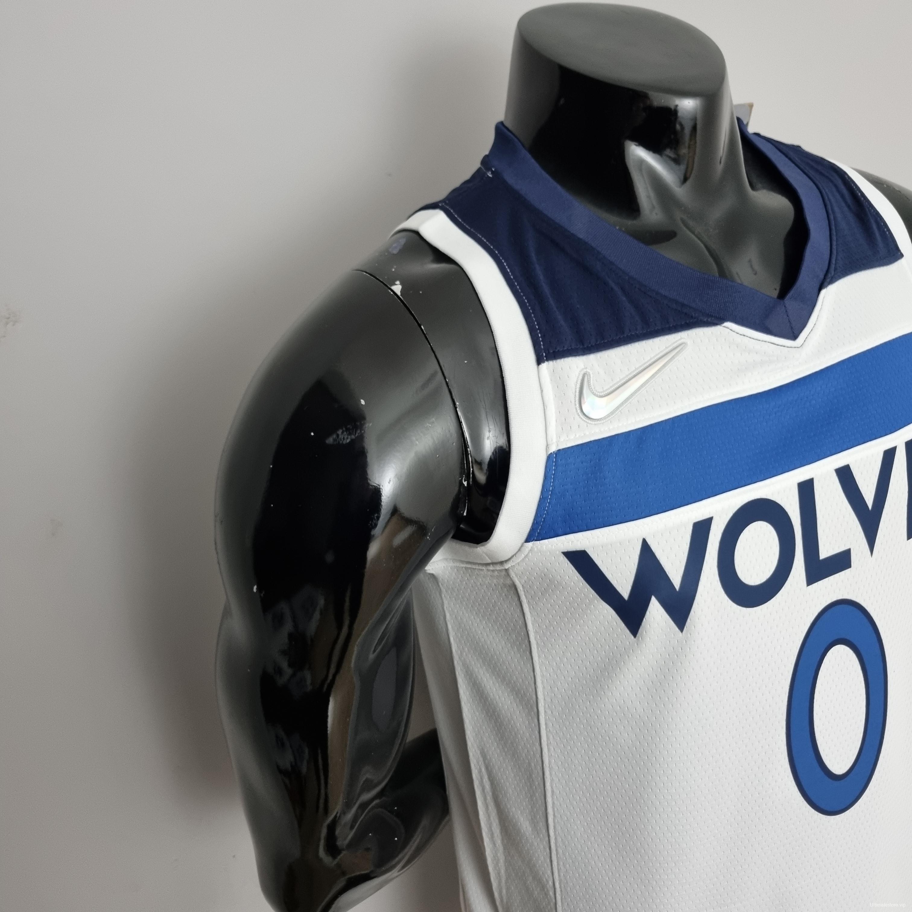 75th Anniversary Minnesota Timberwolves Russell #0 Royal White NBA Jersey