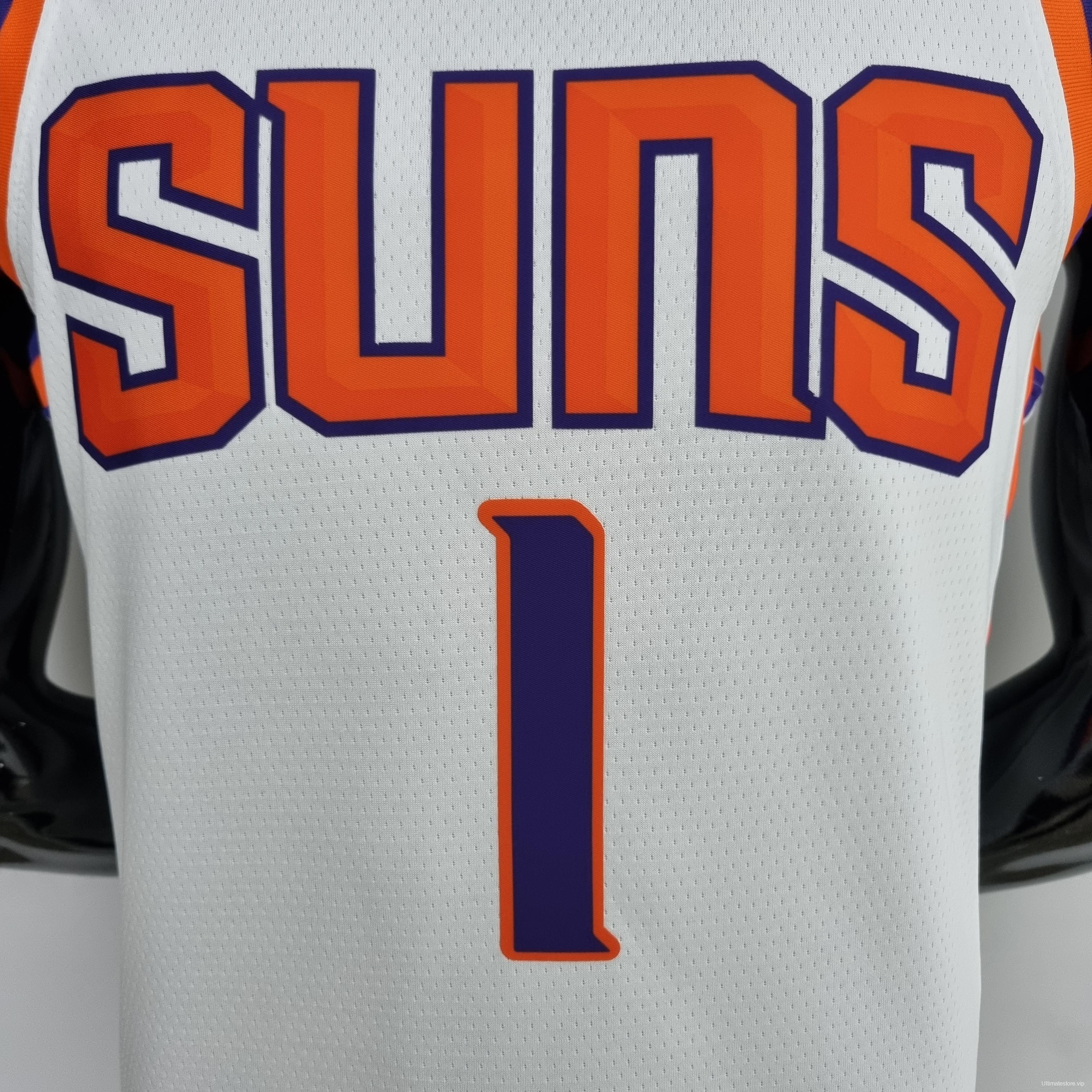 75th Anniversary Booker #1 Phoenix Suns White NBA Jersey