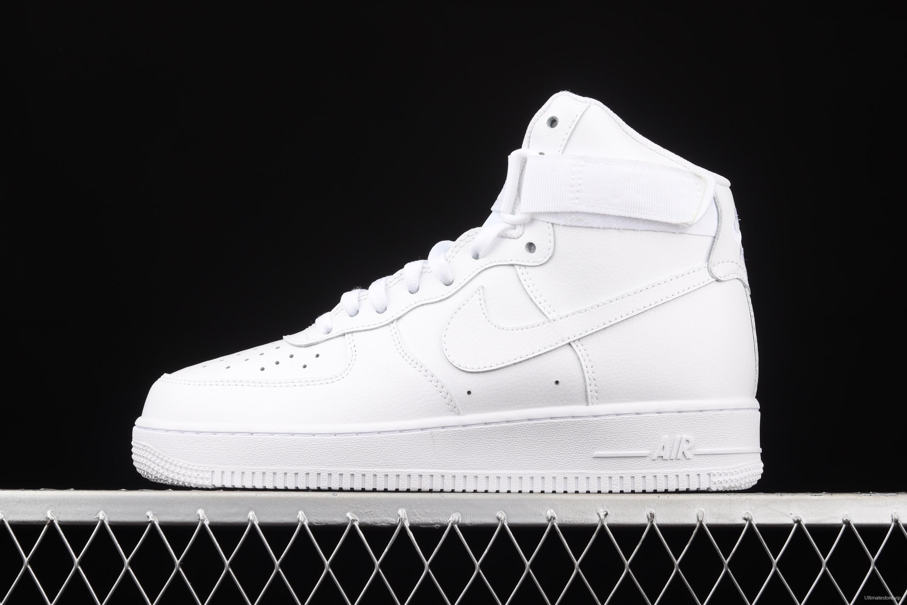 NIKE Air Force 1 High'07 classic all-white high-top casual board shoes 315121-115