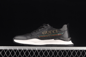 Gucci Distressed Screener sneaker classic retro college style sports casual shoes 02JPO60326