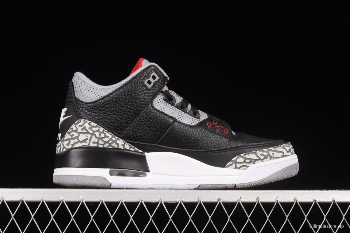 Air Jordan 3 Retro Black Cement (2018) AJ3 Joe 3 Retro Black Cement 854262-001