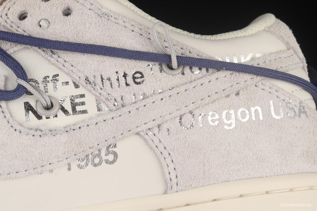 OFF-White x NIKE DUNK Low OW suede SB buckle backboard fashion casual board shoes DJ0950-112