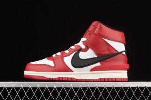 Ambush x NIKE DUNK High joint style Chicago white-red high-top casual board shoes CU7544-102,