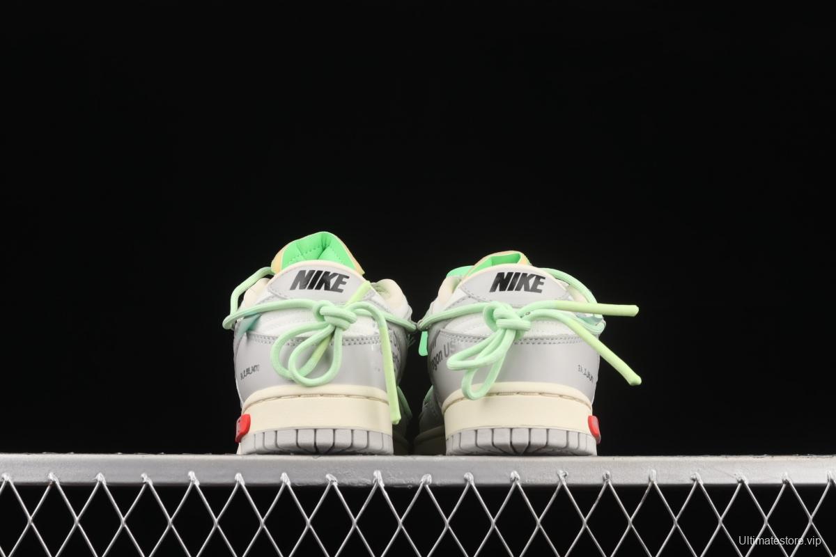 OFF-White x NIKE DUNK Low OW grey leisure sports skateboard shoes DM1602-108