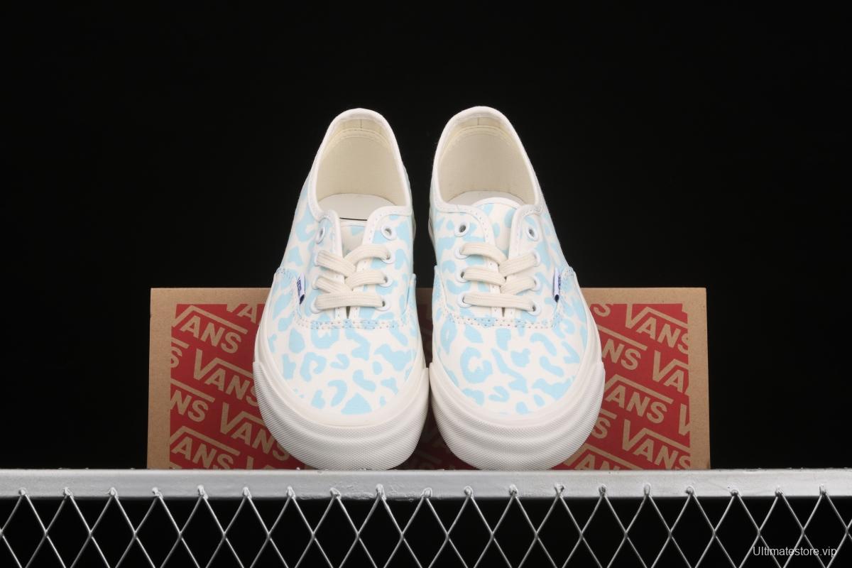 Vans Vault OG Authentic LX leopard print blue high-end regional vulcanized canvas low-top casual board shoes VN0A3CNB8PB