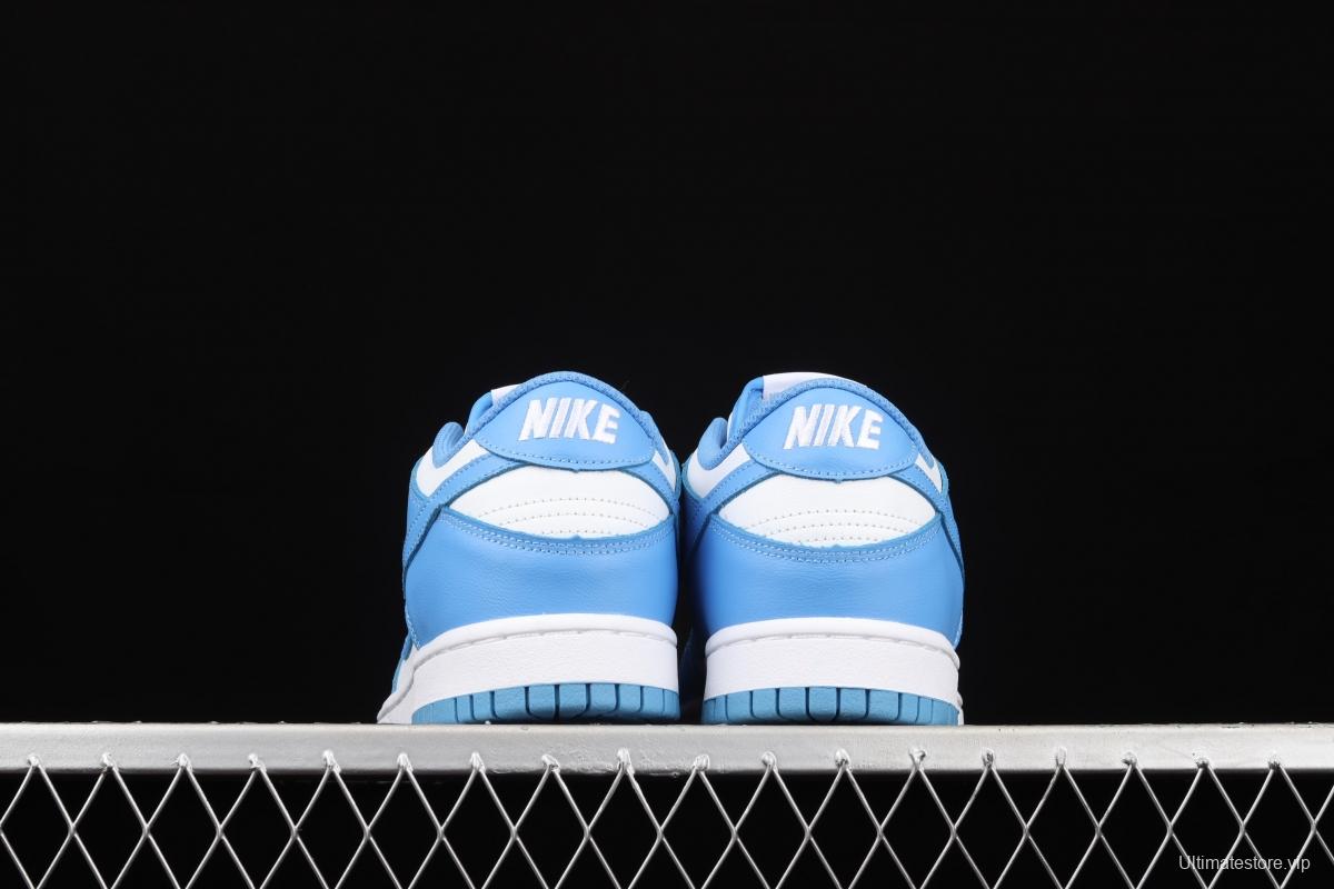 NIKE DUNK Low University Blue White Blue North Carolina White Blue Slam Dunk Series low side Leisure Sports Skateboard shoes DD1391-102