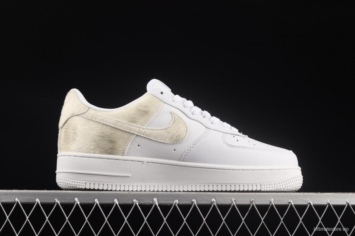 NIKE Air Force 1x 07 Low white mane stitching low-top casual board shoes DM9088-001