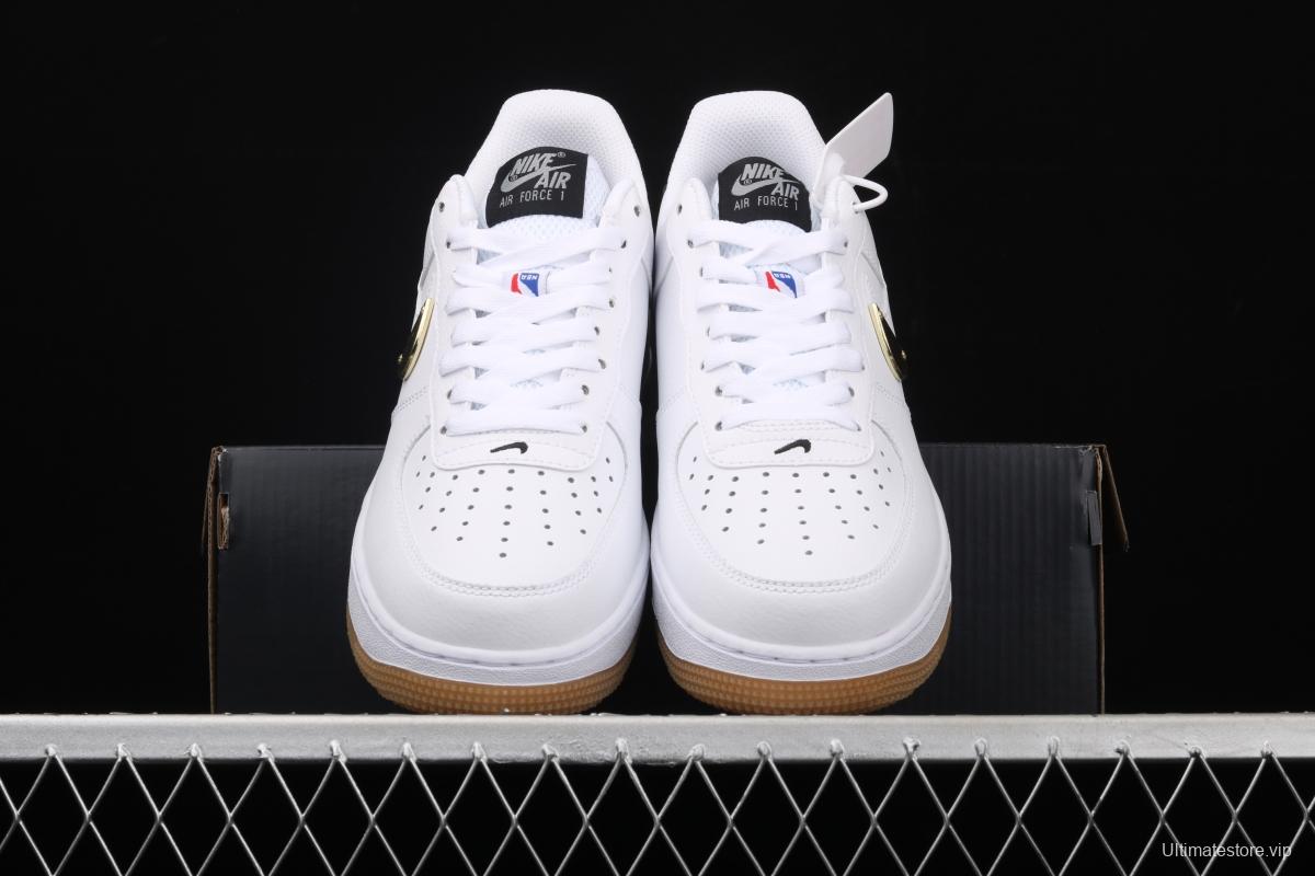 NIKE Air Force 1 Low NBA Pack Black and White Raw Rubber low Band Leisure Sports Board shoes CT2298-100