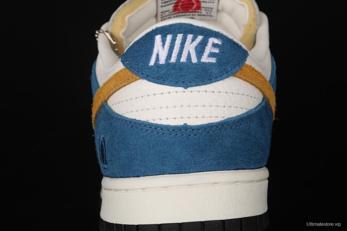 Kasina x NIKE SB DUNK Low co-signed blue and yellow retro low-top leisure sports skateboard shoes CZ6501-100