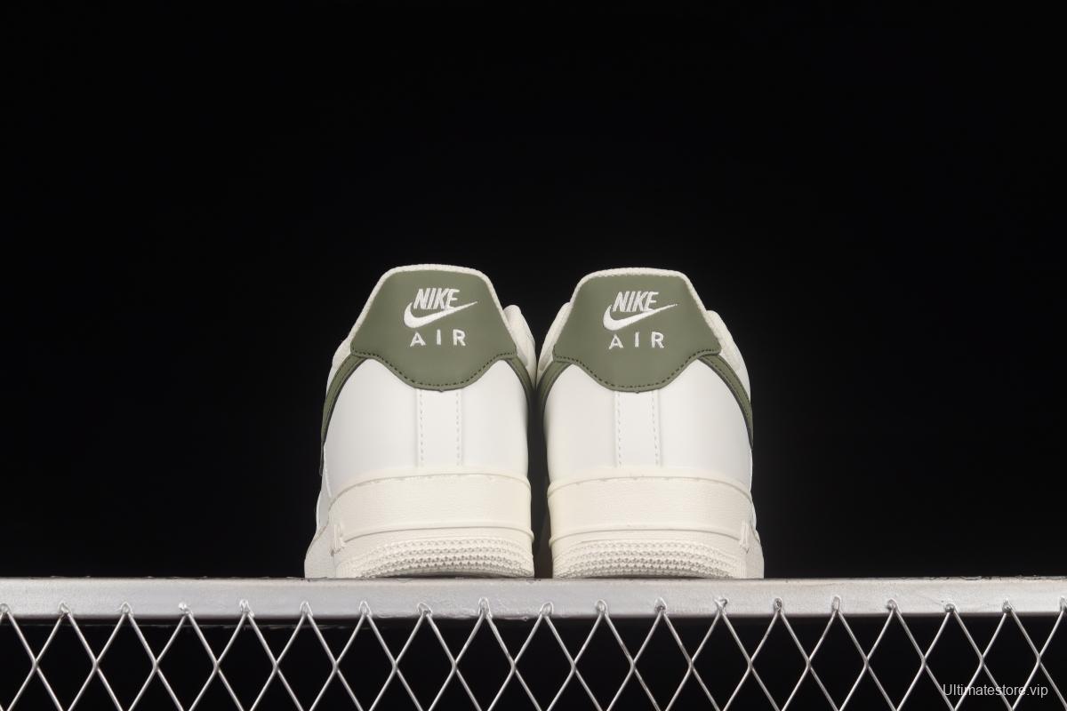 NIKE Air Force 1'07 Low Beige, White and Green Color Matching Low-Top Casual Sneakers CQ5059-110