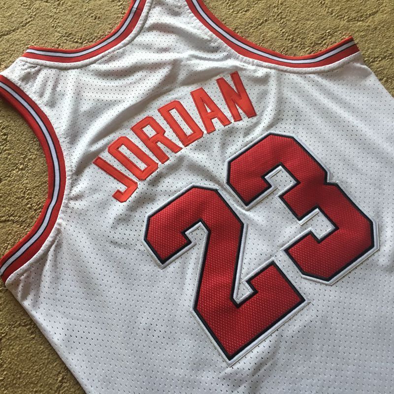 Men's Michael Jordan White Retro Classic Team Jersey