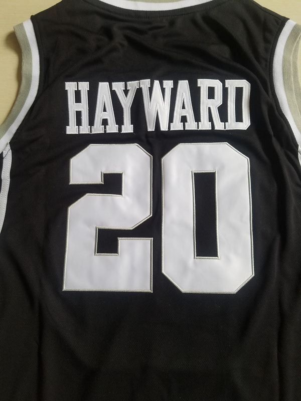 Gordon Hayward 20 Butler College Black Basketball Jersey