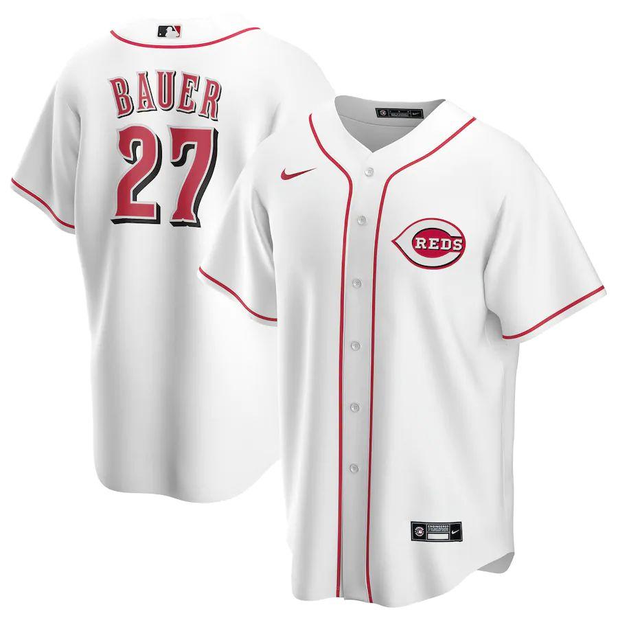 Youth Trevor Bauer White Home 2020 Player Team Jersey