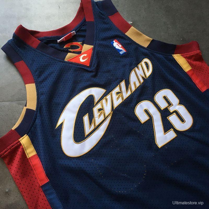 Men's LeBron James Navy Blue Retro Classic Team Jersey