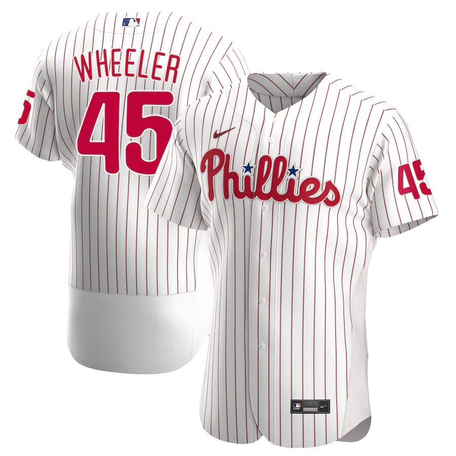Men's Zack Wheeler White Home 2020 Authentic Player Team Jersey