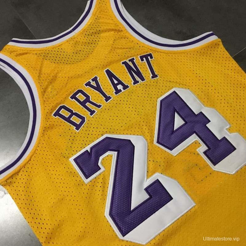 Men's Kobe Bryant Yellow Retro Classic Team Jersey