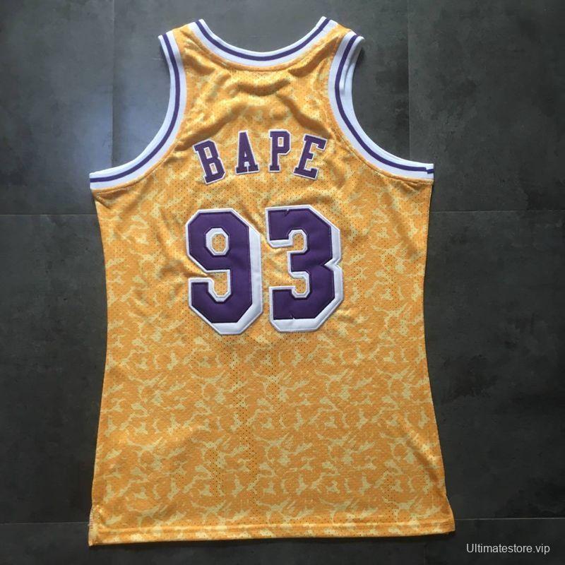 Men's BAPE Yellow Retro Classic Team Jersey