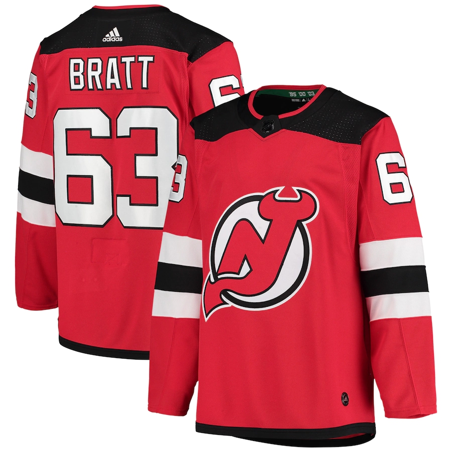 Women's Jesper Bratt Red Home Player Team Jersey