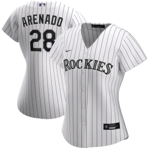 Women's Nolan Arenado White Home 2020 Player Team Jersey