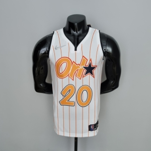 75th Anniversary Orlando Magic Fultz #20 White Orange NBA Jersey