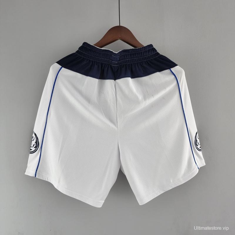 Dallas Mavericks NBA Shorts White