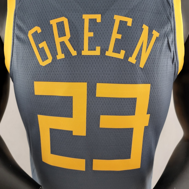 2018 GREEN #23 Golden State Warriors Grey NBA Jersey