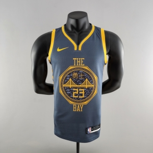 2018 GREEN #23 Golden State Warriors Grey NBA Jersey