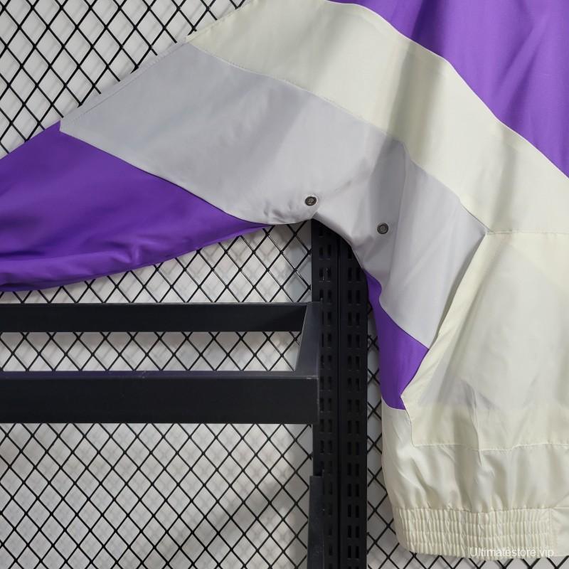 23-24 Flamengo White Purple Windbreaker