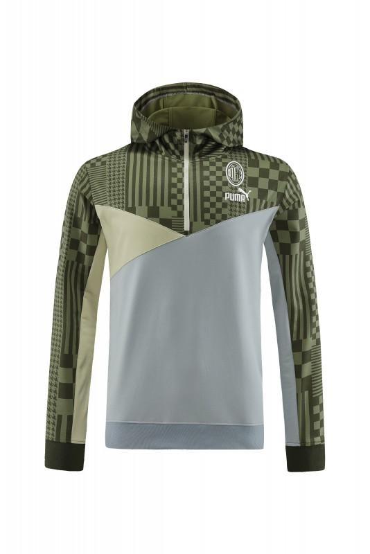 23/24 PUMA Green Grey Hoodie Half Zipper Jacket+Pants