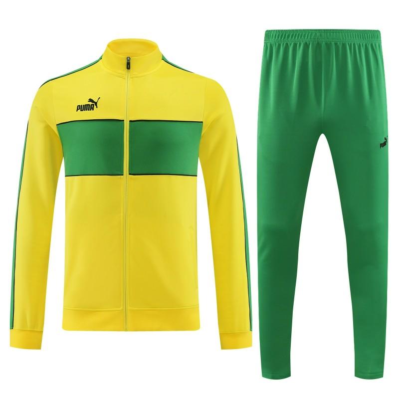 23/24 Puma Yellow Green Full Zipper Jacket+Pants