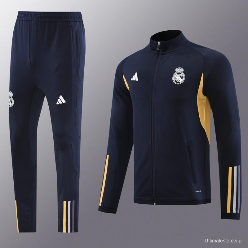 23/24 Real Madrid Navy Full Zipper Jacket+Pants