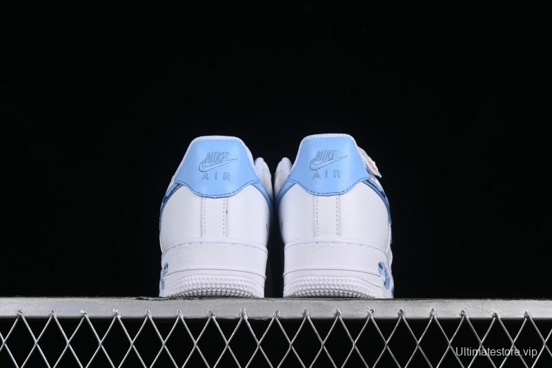 Nike Air Force 1 '07 Low Custom Chinese Style - Spring Cherry Blossom Casual Sneakers - DD8959-100