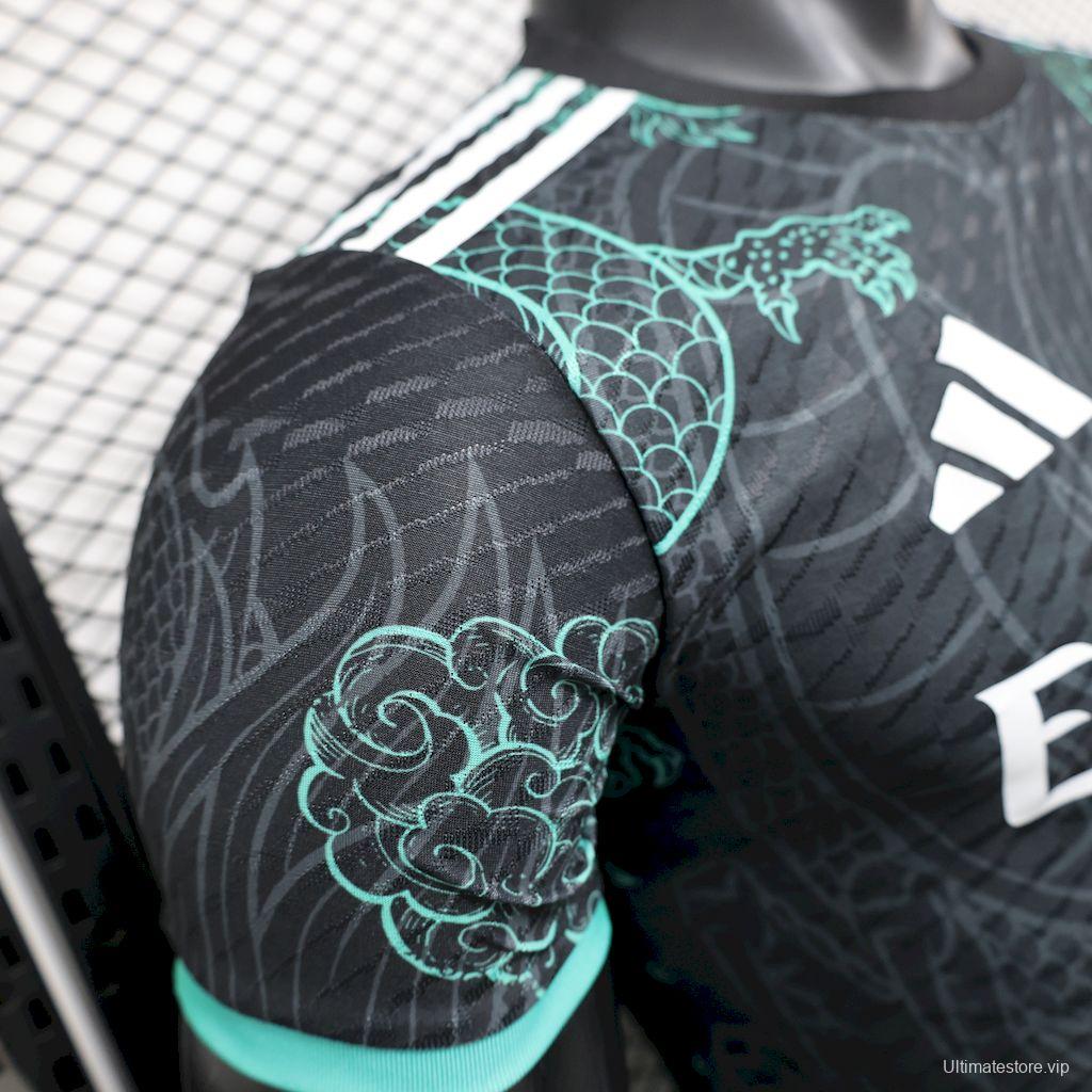 2025/26 Player Version Real Madrid Black Green Dragon Edition Jersey