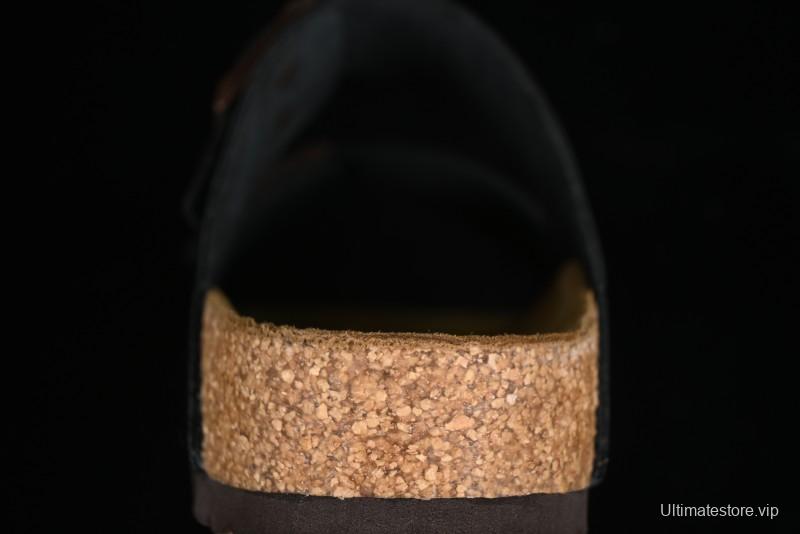 Birkenstock Sandals with Soft Suede Leather and Lambswool Footbed - G.D4