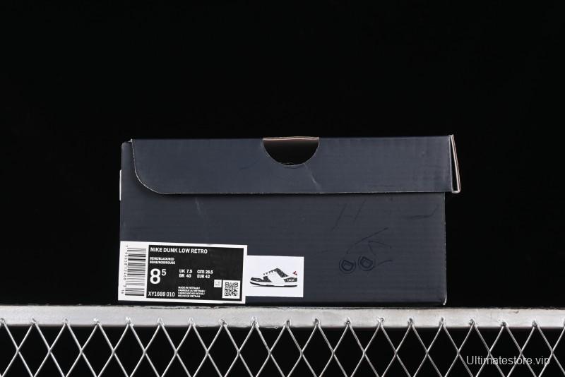Nike SB Dunk Low Dior Collaboration - Black Grey Pattern Anniversary High-End Custom Low-Top Casual Sneakers - XY1688-010