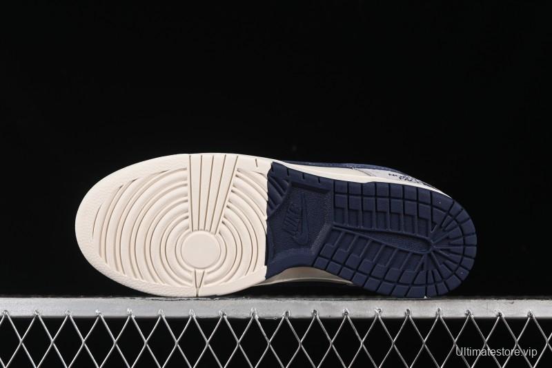 Nike SB Dunk Low The North Face Collaboration - Grey Pig Eight Blue Hook Anniversary High-End Custom Low-Top Casual Skate Shoes - SJ1089-010