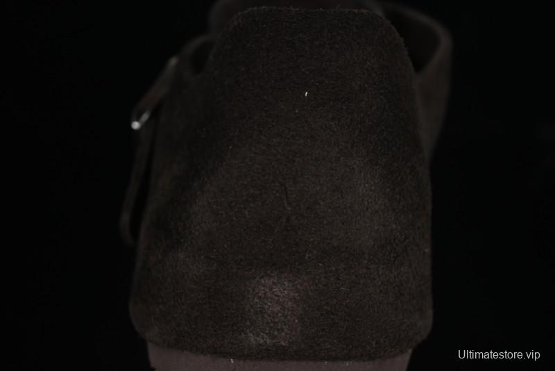Birkenstock London BS Unisex Slip-On Casual Shoes with Soft Suede Leather and Lambswool Insole - BS