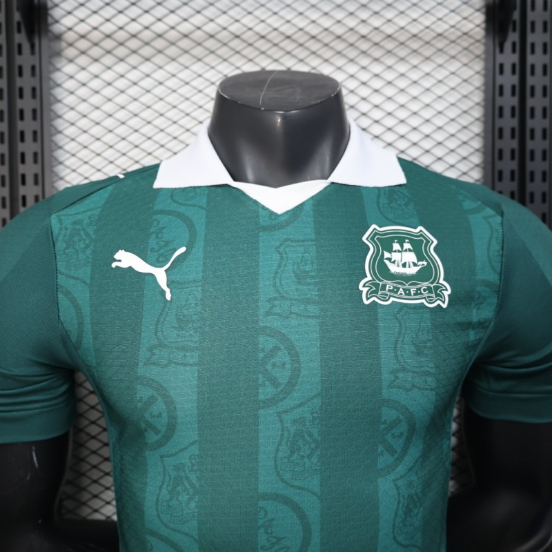Player Version 25/26 Plymouth Home Jersey Argyle Green with Puma Logo Design