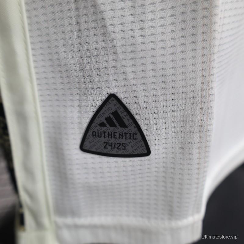 Player Version 2025 Algeria White with Islamic Geometric Pattern Jersey