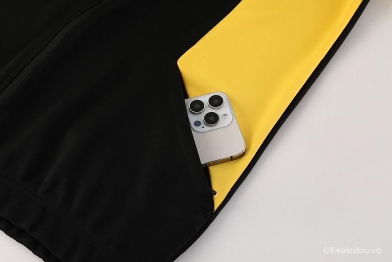 25/26 Borussia Dortmund Black/Yellow Full Zipper Jacket +Long Pants