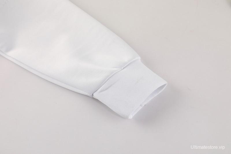 2025 Nike White/Navy Full Hoodie Zipper Jacket +Long Pants