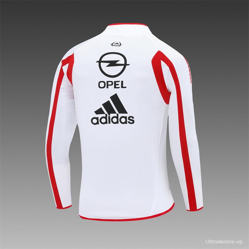 Retro 05/06 AC Milan White Half Zipper Jacket