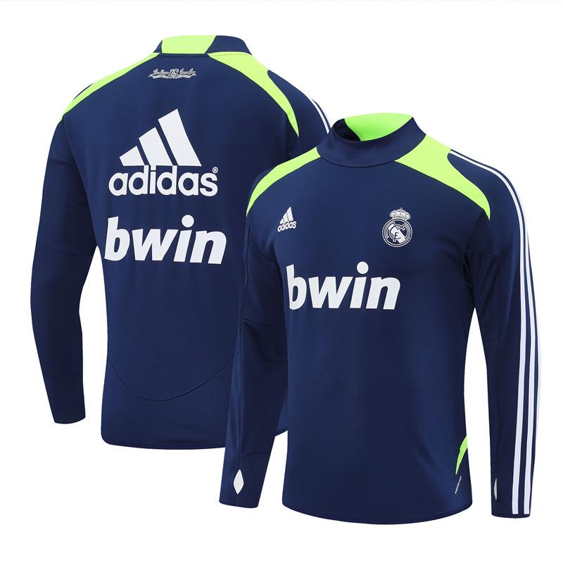 Retro 12/13 Real Madrid Royal Blue Half Zipper Jacket+Long Pants