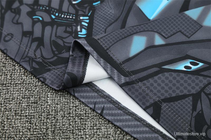 25/26 Napoli Black Grey Camouflage Half Zipper Jacket+Long Pants