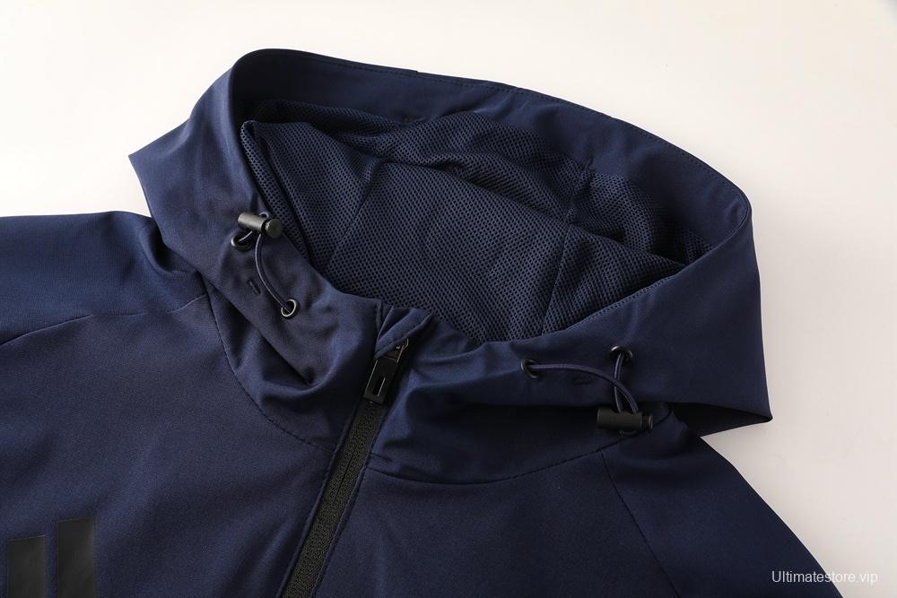 25/26 Adidas Navy Hoodie Full Zipper Jacket + Long Pants