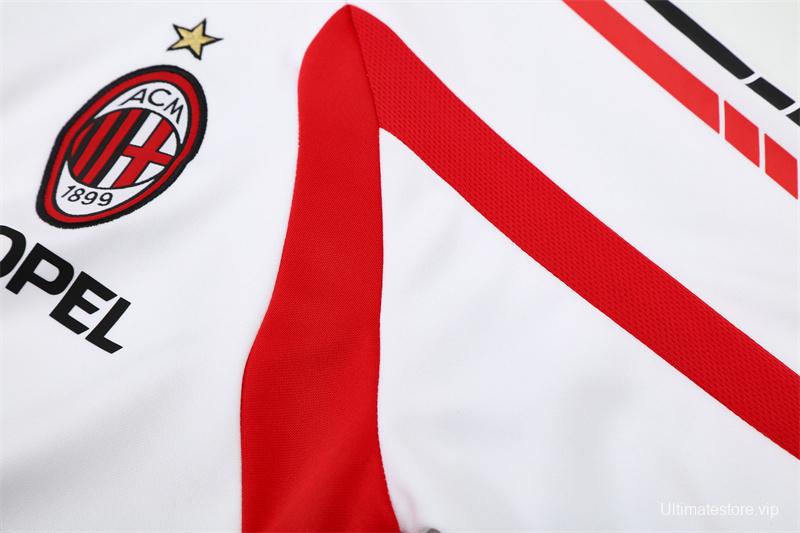 Retro 05/06 AC Milan White Half Zipper Jacket