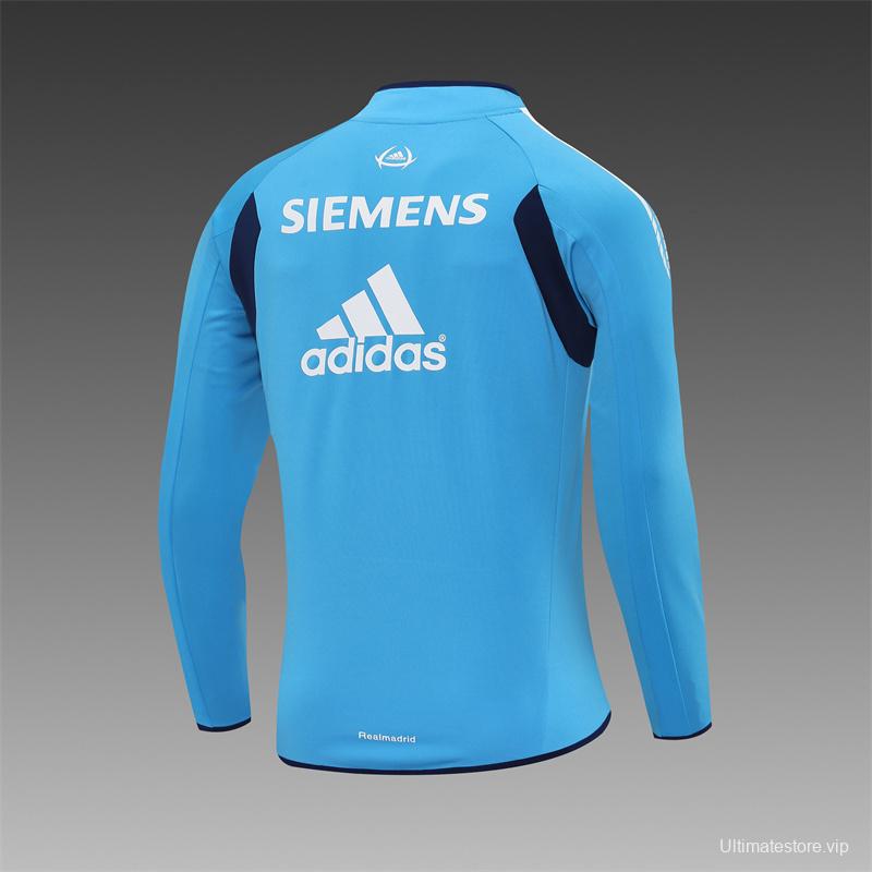 Retro 05/06 Real Madrid Light Blue Half Zipper Jacket