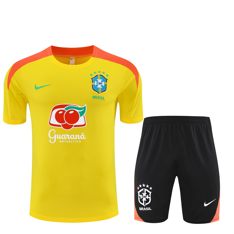 25/26 Brazil Yellow with XS Short Sleeve+Soccer Shorts