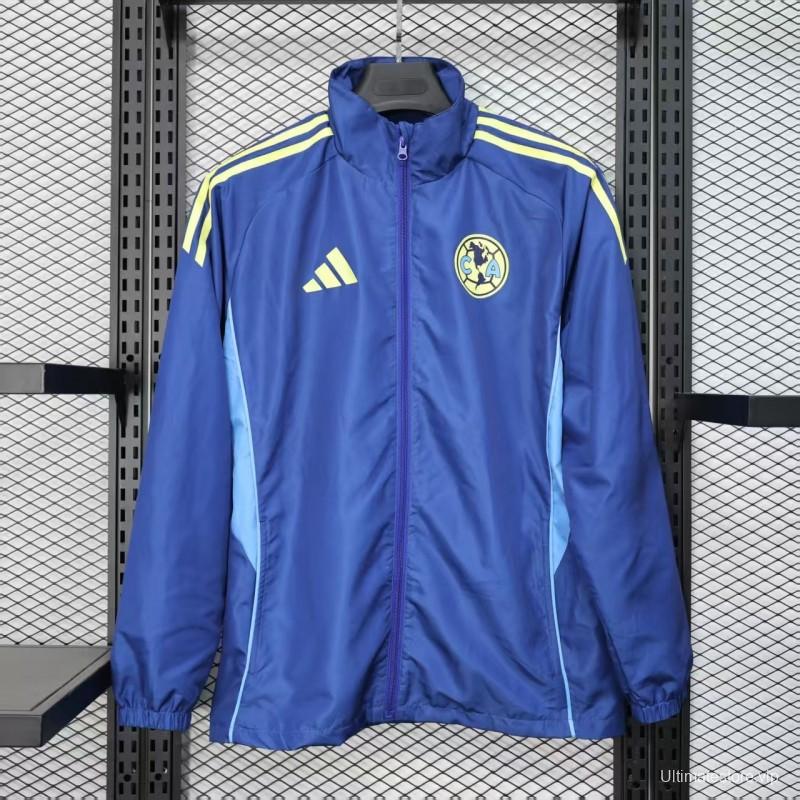 25/26 Club America Blue Windbreaker (with Inner Lining)