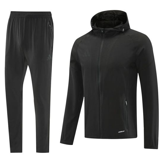 2025 Adidas Black Half Zipper Jacket+Long Pants S-2XL
